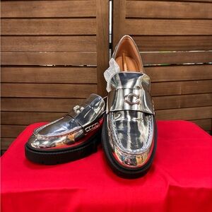 Coach Silver Platform Loafers for Women